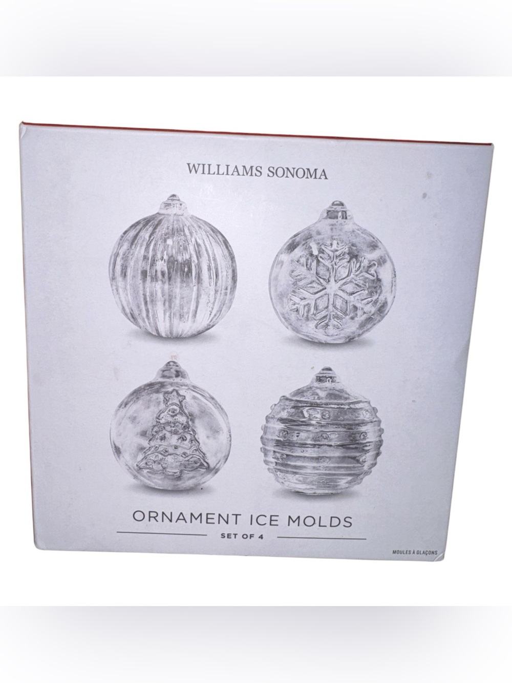 Williams Sonoma Ornament Ice Molds (Set of 4)